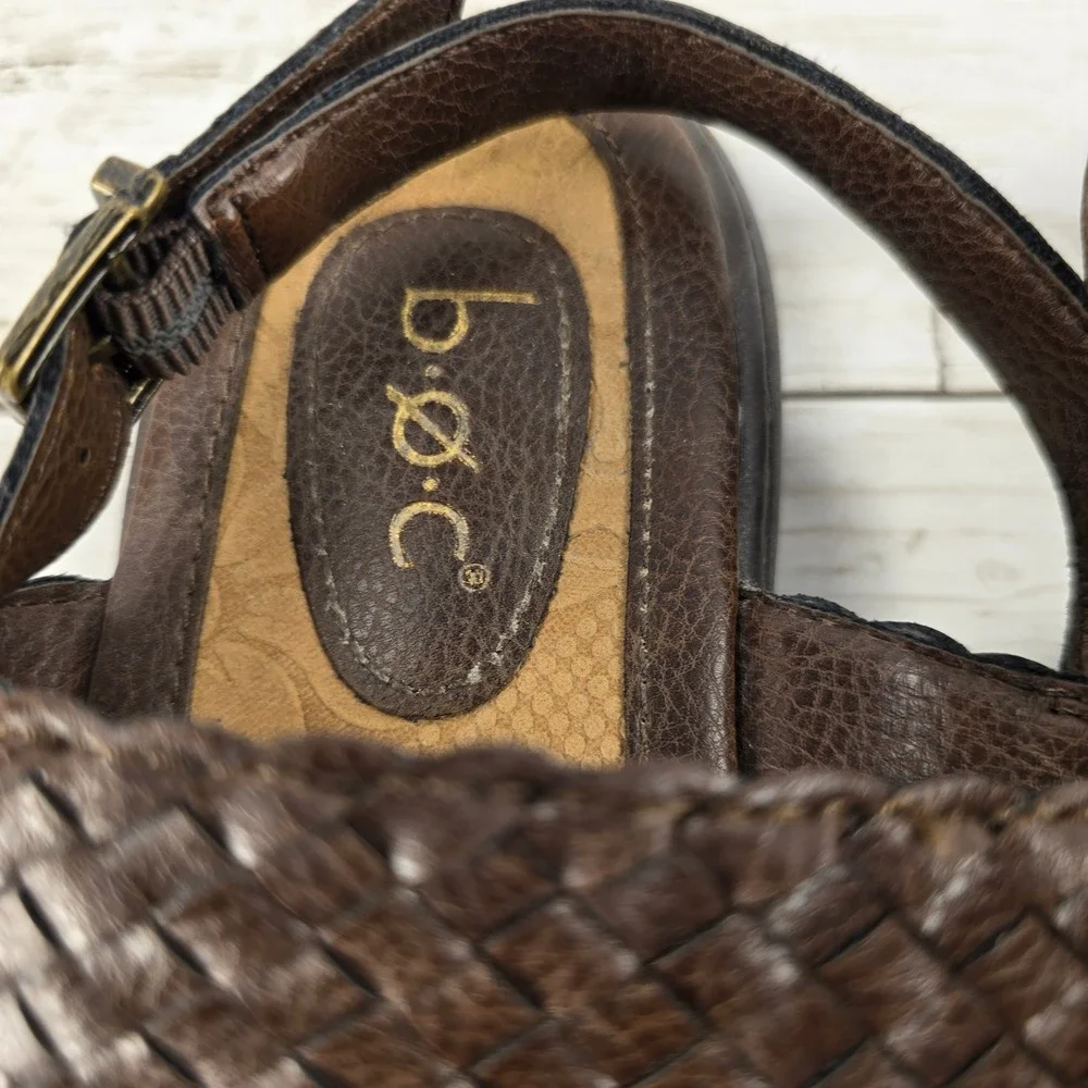 b.o.c. Born Concept Womens Brown Woven Thong Slingback Sandals Z49406 Size 7M - Picture 7 of 7